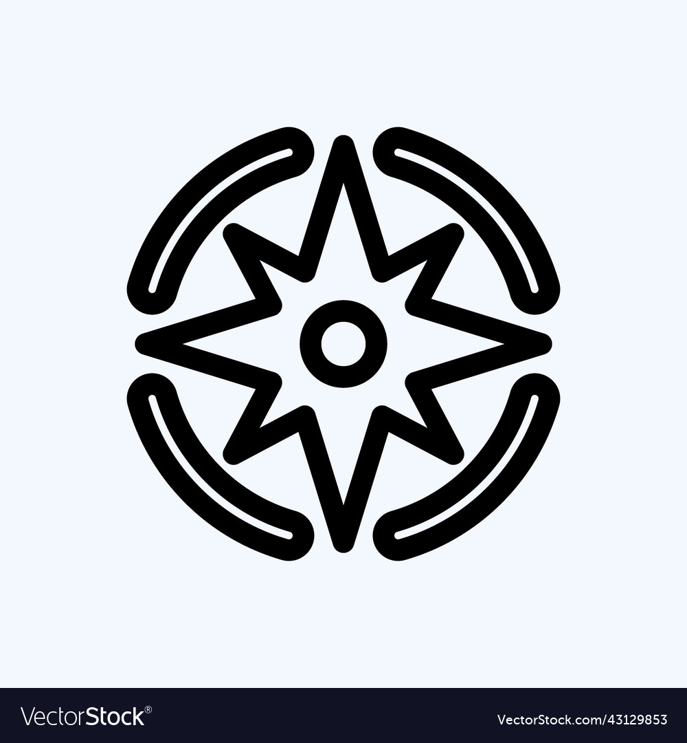 Icon navigation suitable for startup symbol line vector image Icon navigation suitable for startup symbol line