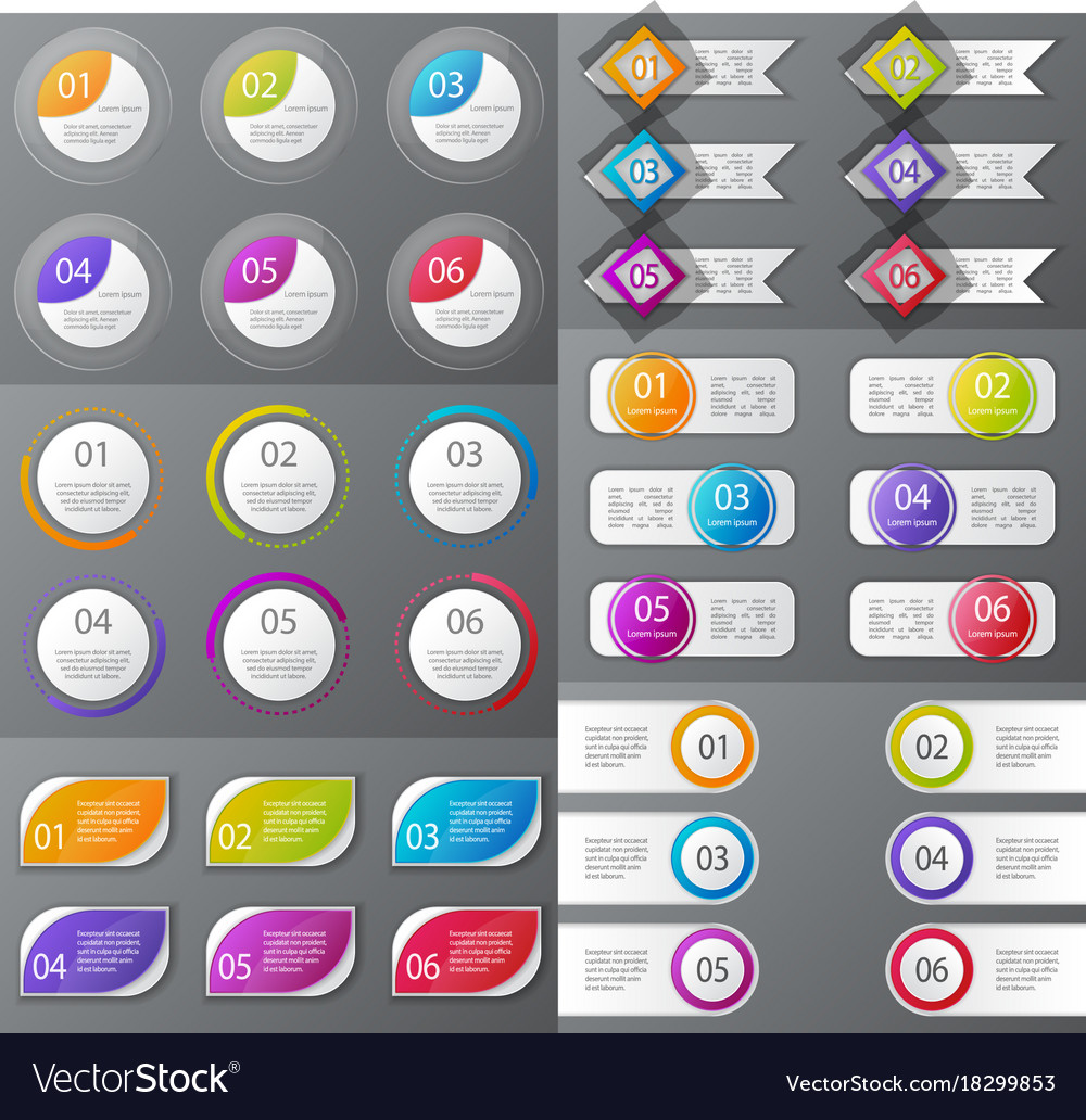Infographic elements set workflow layout