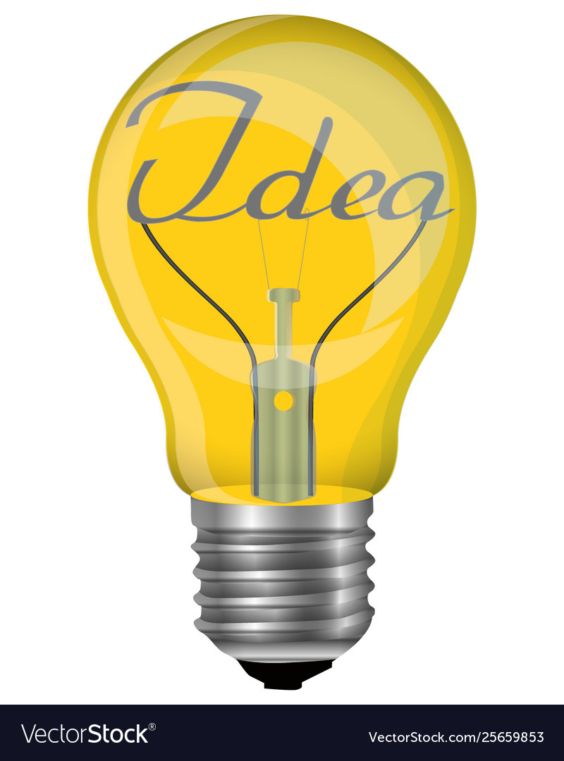 Light bulb idea Royalty Free Vector Image - VectorStock