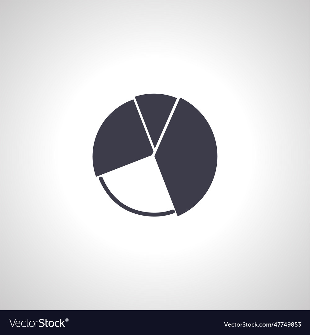 Pie chart icon circle segment analyzing diagram