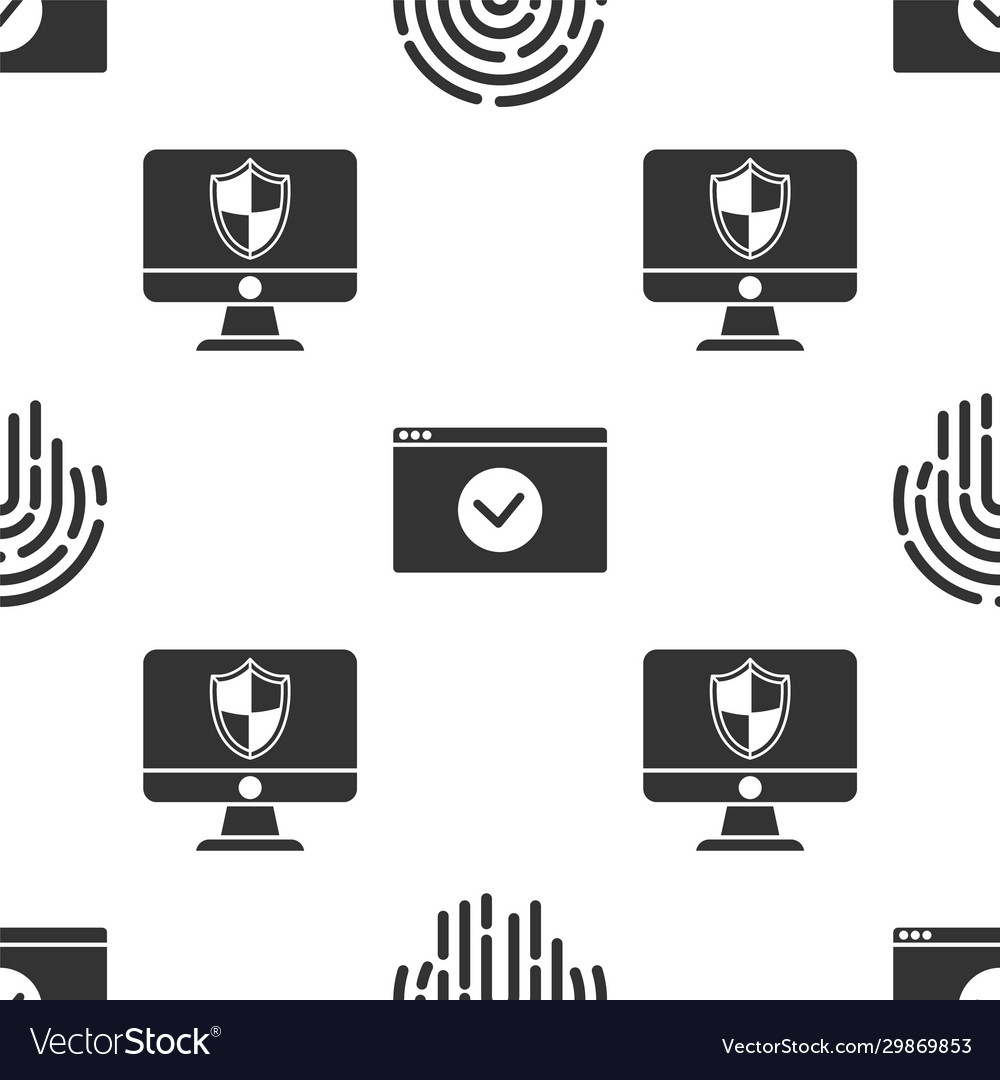 Set fingerprint secure your site with https ssl vector image Set fingerprint secure your site with https ssl