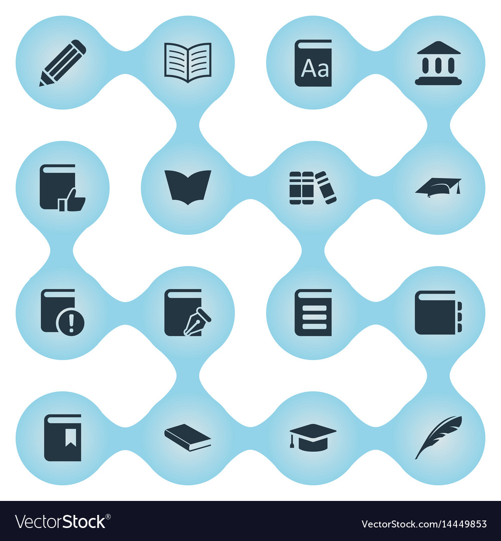 Set of simple books icons