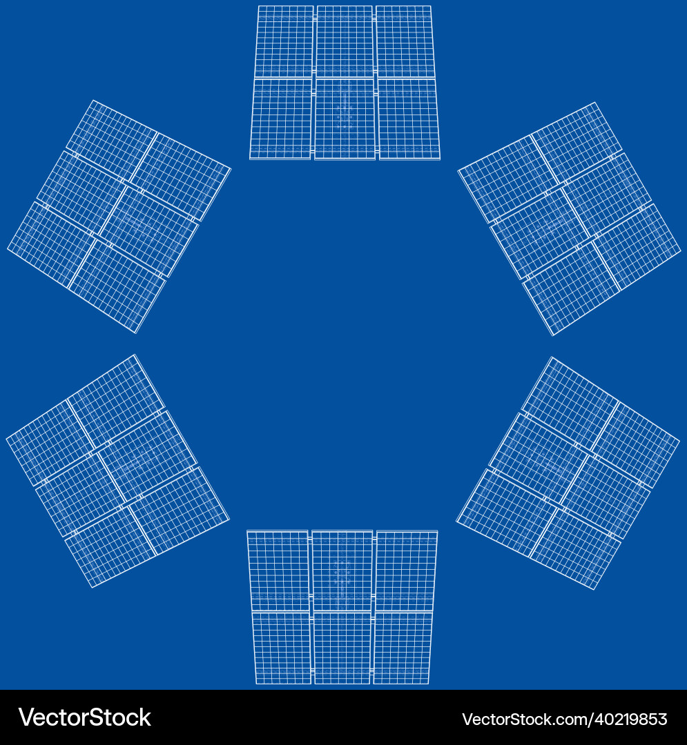 Solar panel concept rendering of 3d Royalty Free Vector