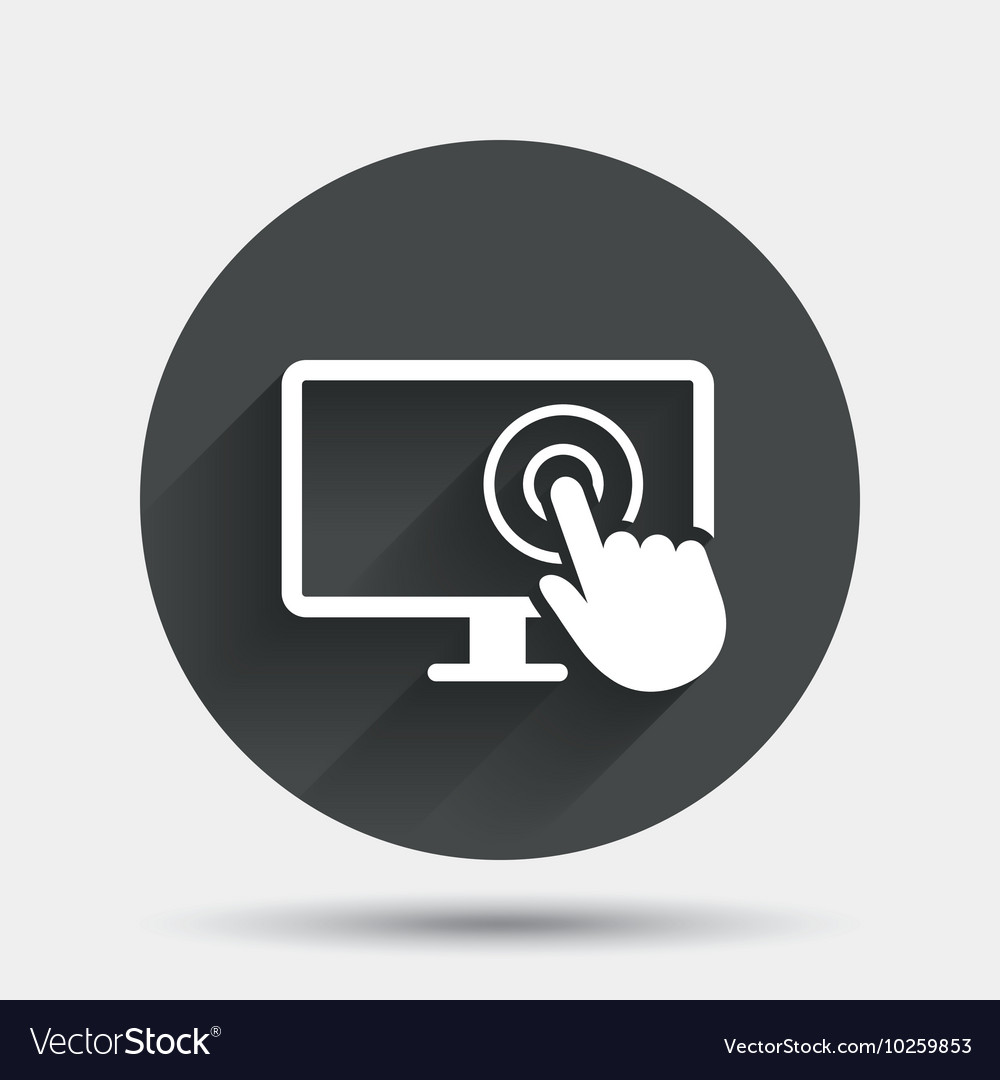Touchscreen Monitor Icon - Pointer & Screen