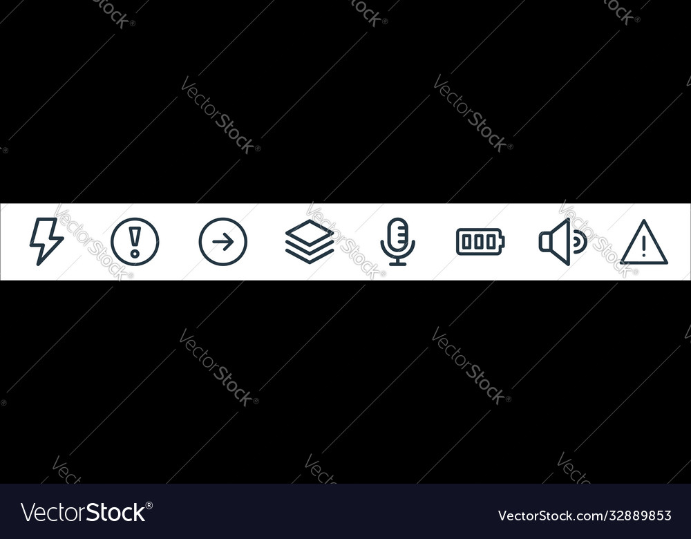 User interface line icons linear set quality