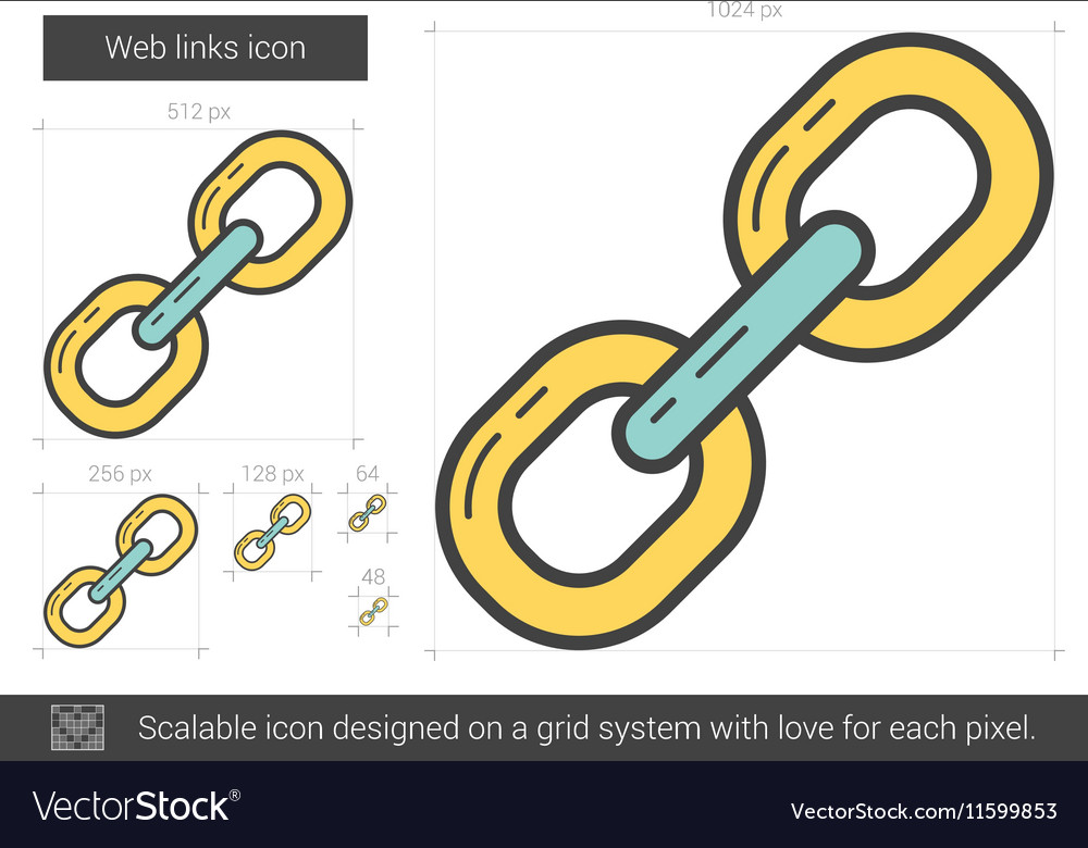 Web links line icon