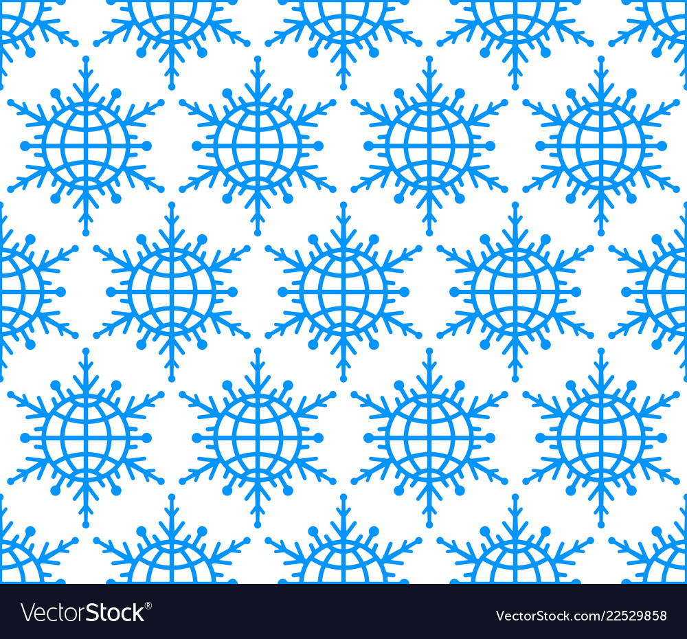 Abstract globe snowflake pattern