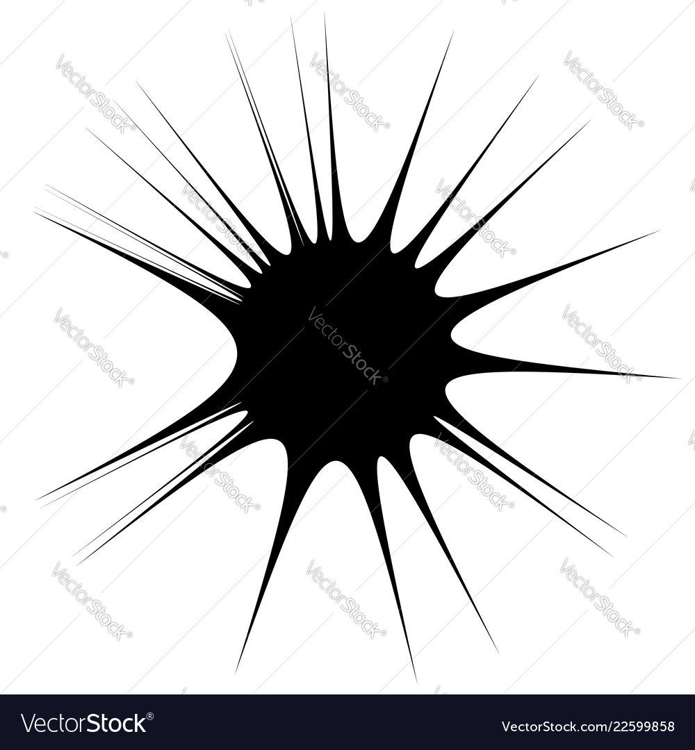 Abstract spiky pointed shape monochrome graphics Vector Image Abstract spiky pointed shape monochrome graphics
