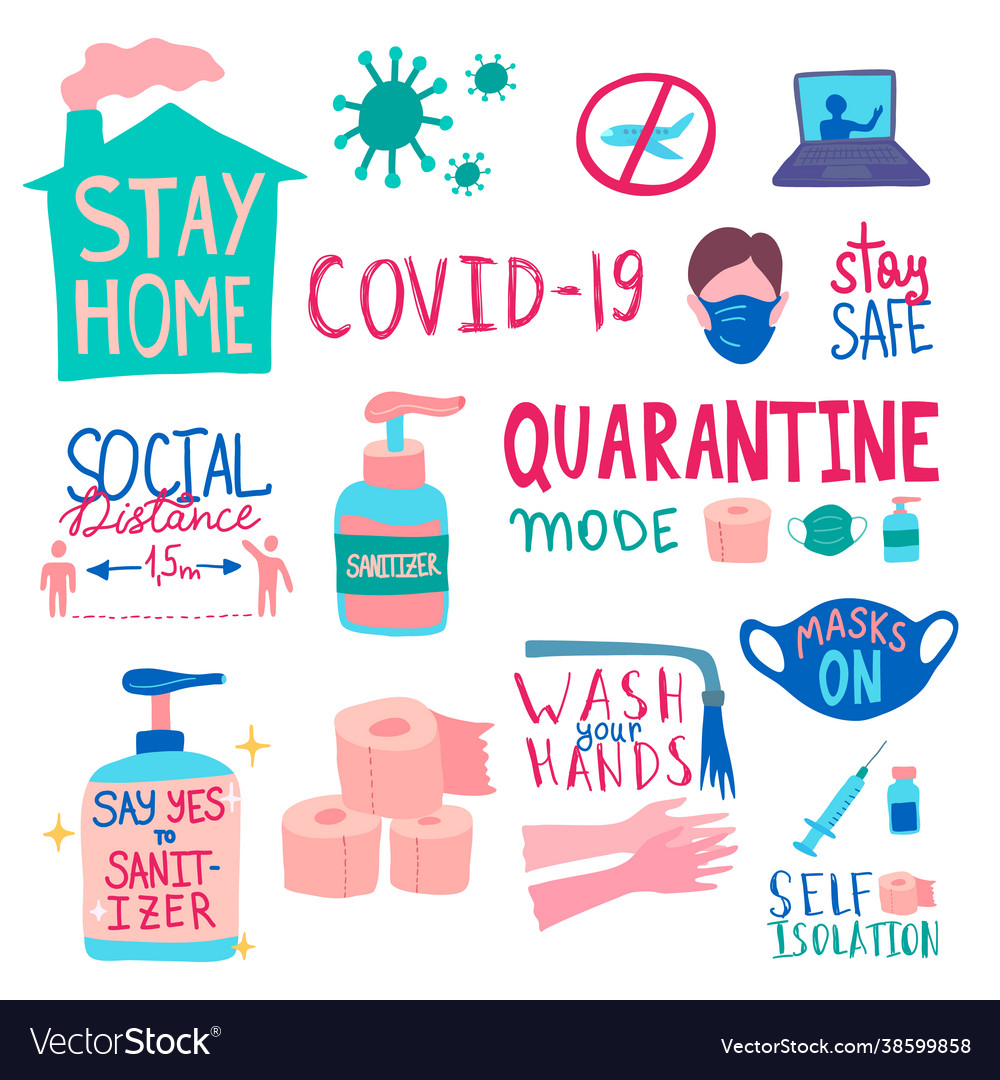 Cartoon color coronavirus or covid19 icon vector image Cartoon color coronavirus or covid19 icon
