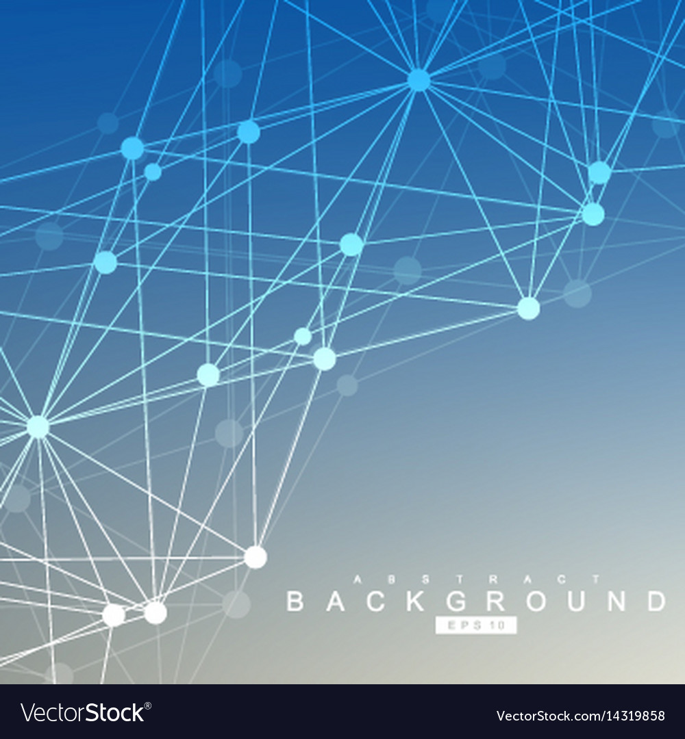 Geometric abstract background with connected line