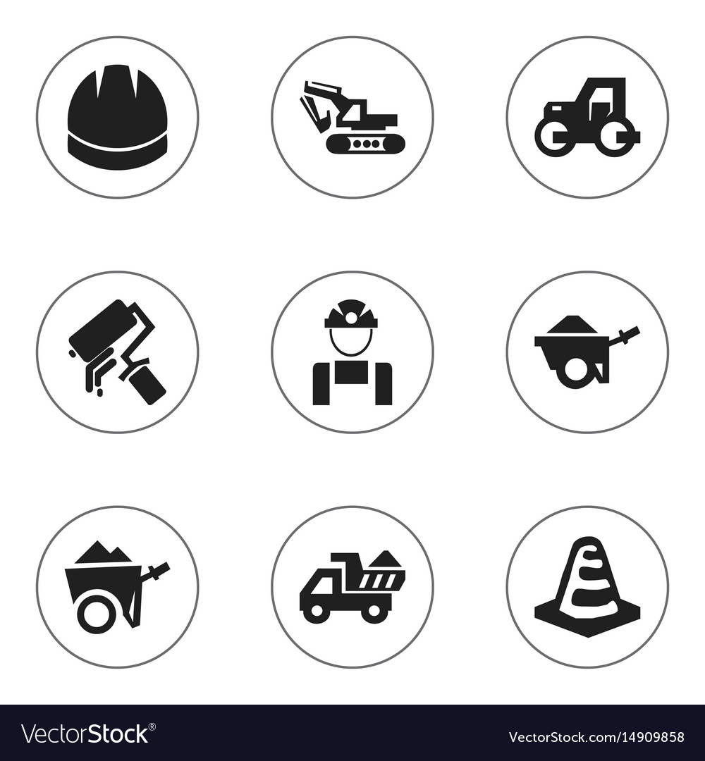 Set of 9 editable structure icons includes
