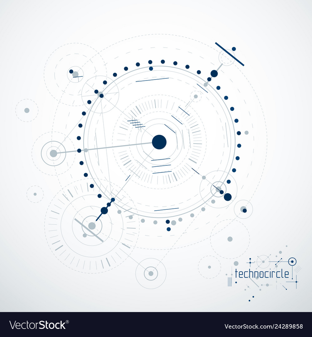 Technical plan abstract engineering draft for use vector image Technical plan abstract engineering draft for use
