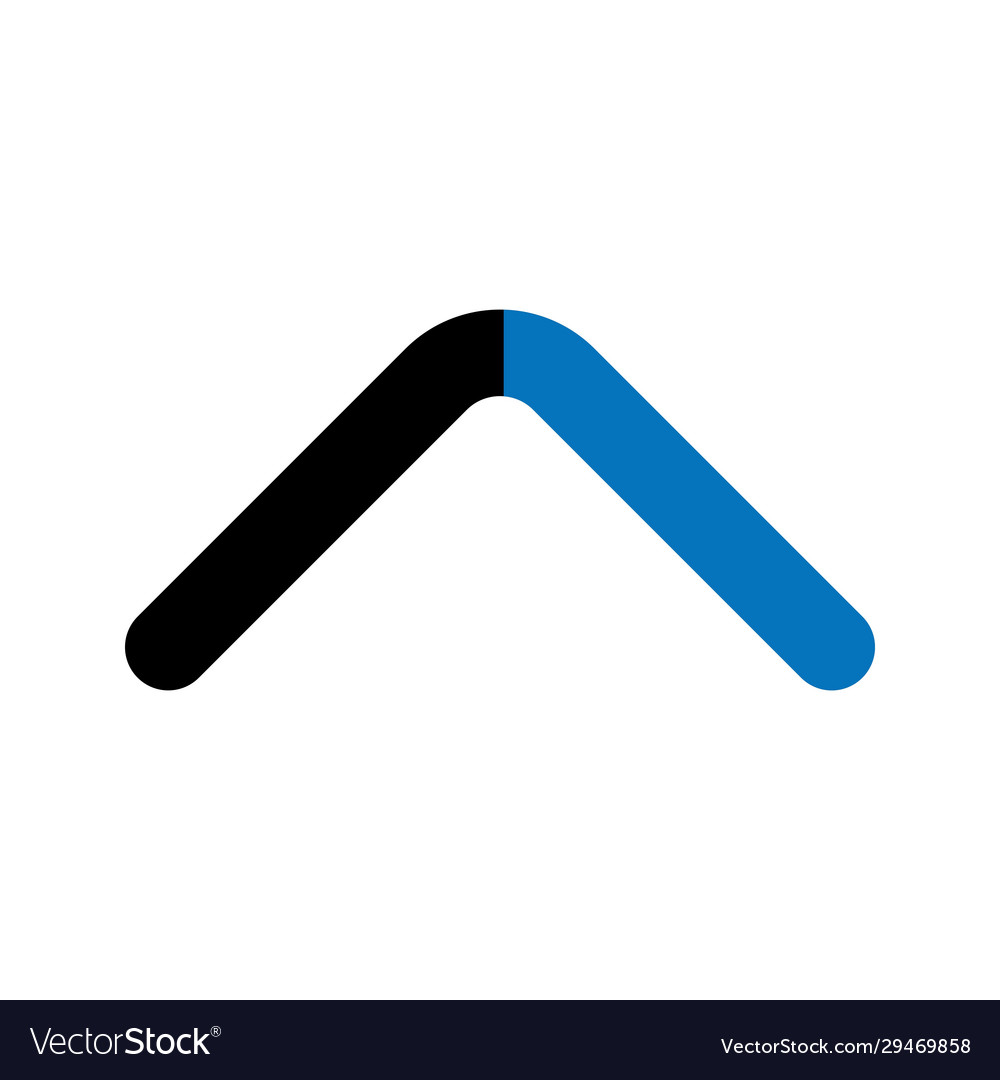 Up arrow icon isolated on background
