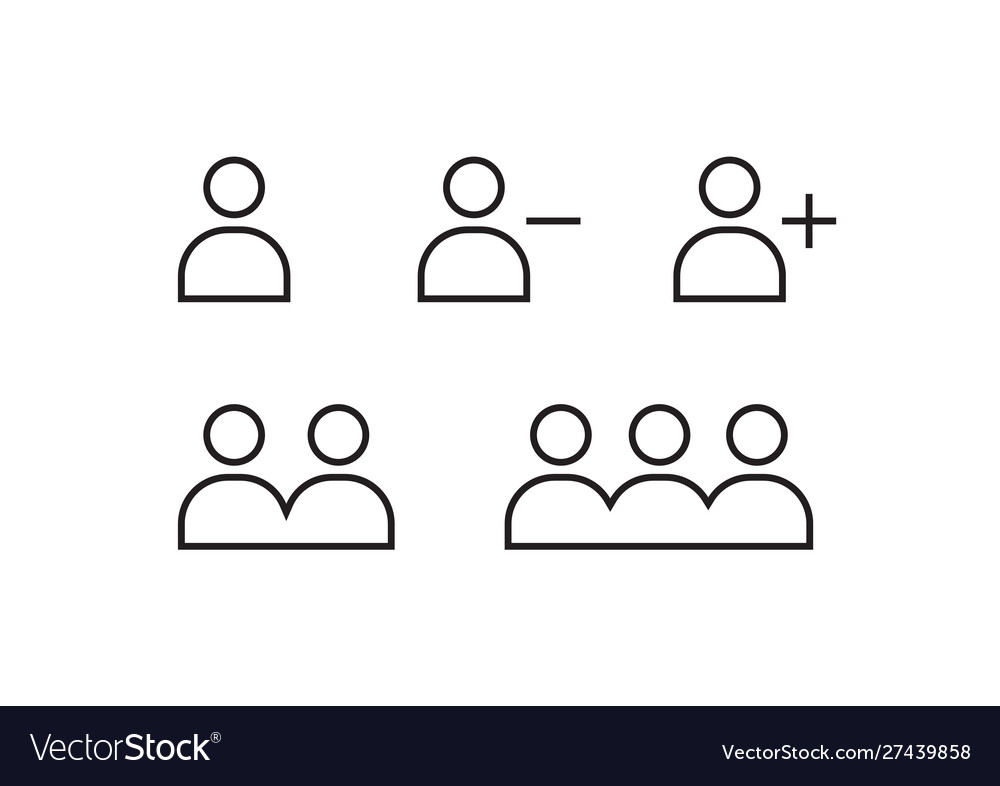 User profile group set icon symbol add remove