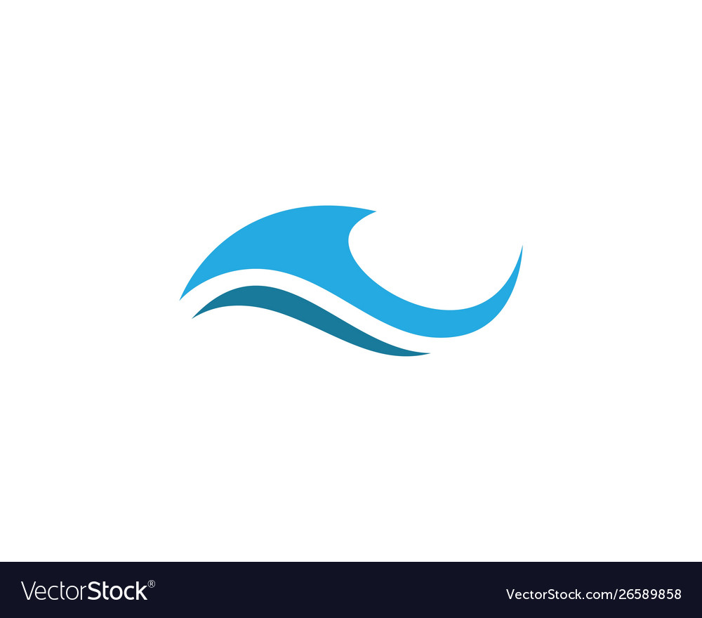 Water Wave Symbol And Icon Logo Template Vector Image