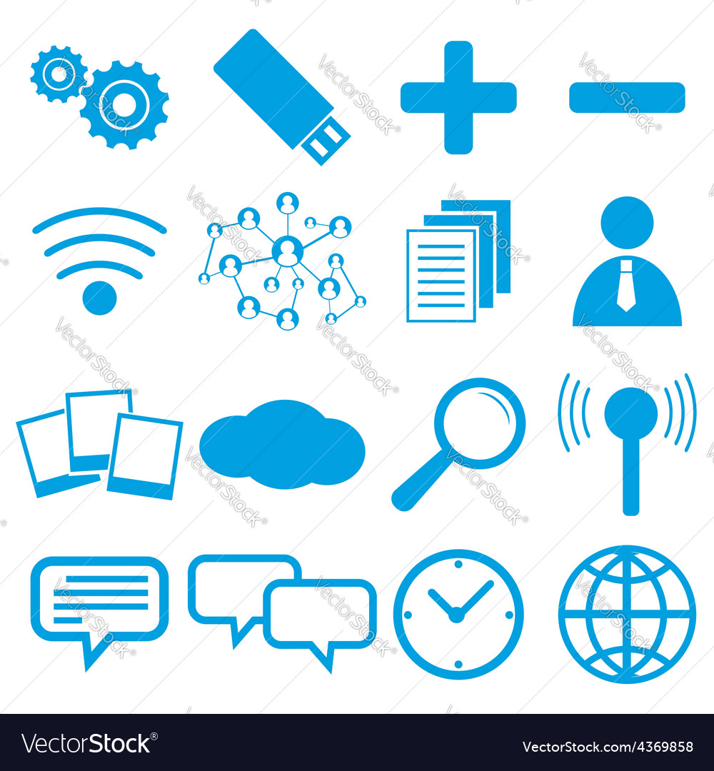 Web flat icons set Royalty Free Vector Image - VectorStock