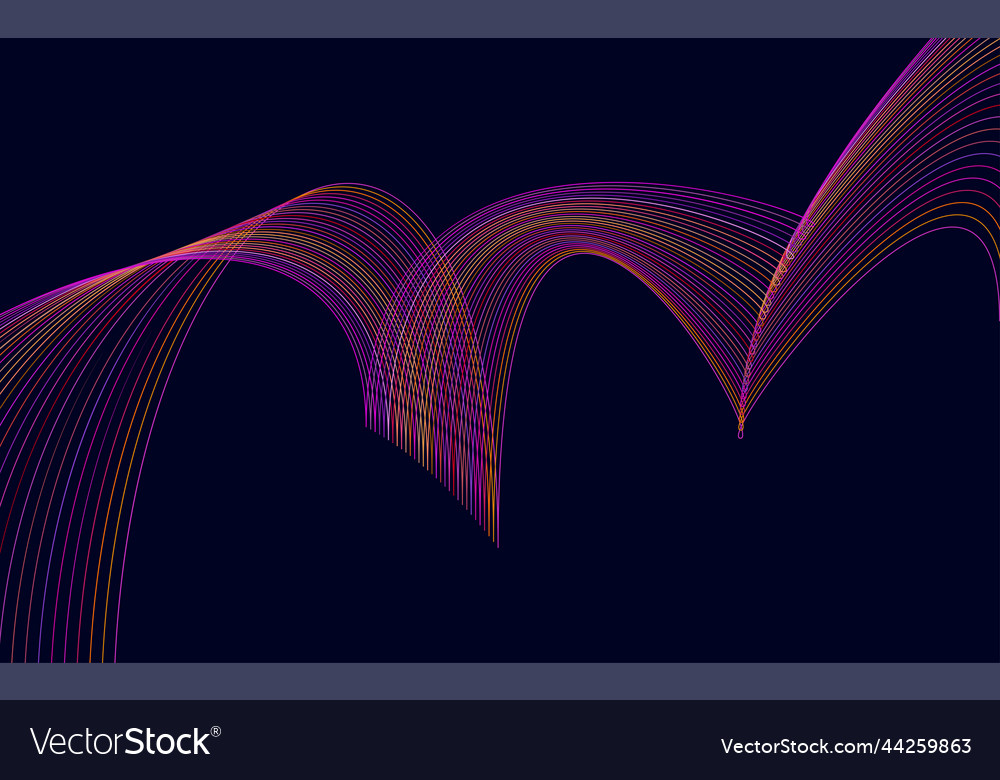 Abstract red color technology line wave background vector image Abstract red color technology line wave background