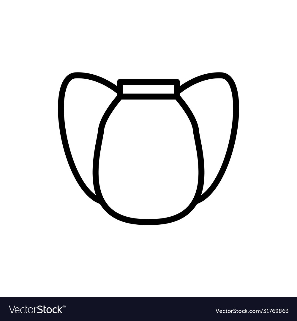 Backpack concept line icon simple element