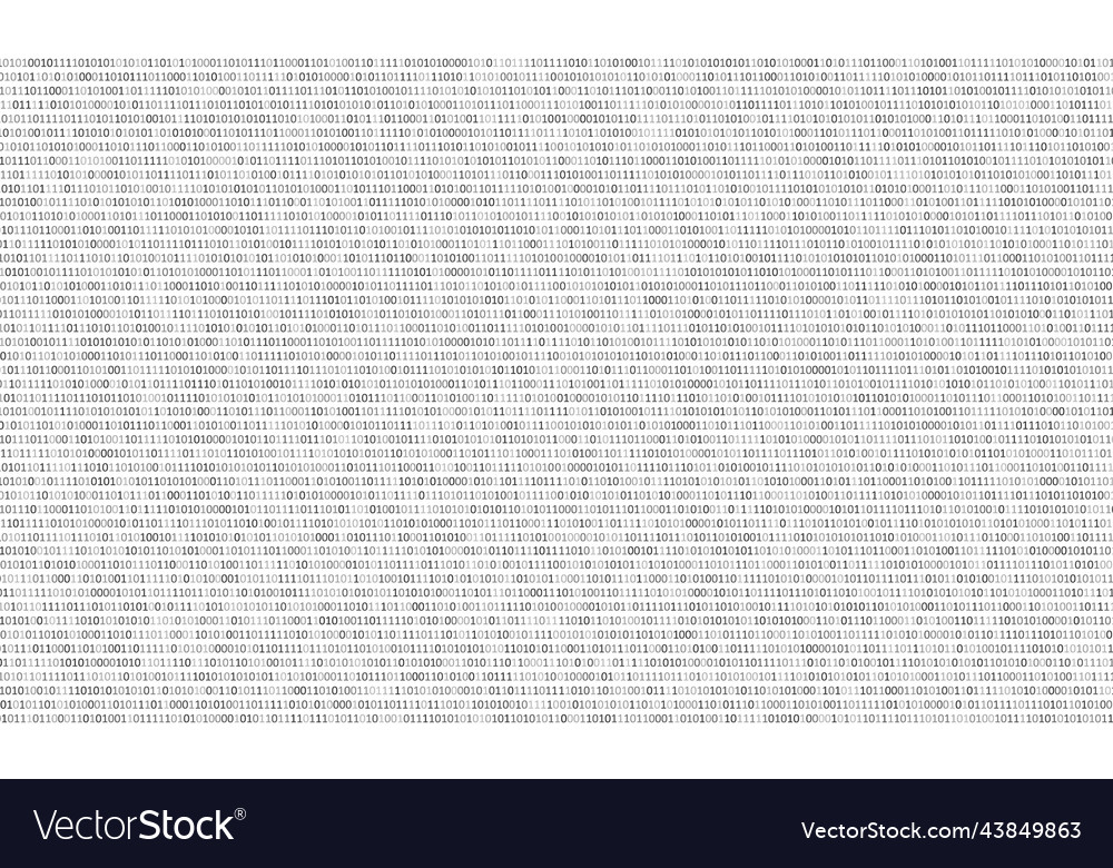 Binary code black and white background with two