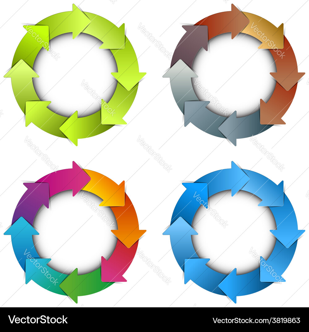 Circle arrows chart Royalty Free Vector Image - VectorStock