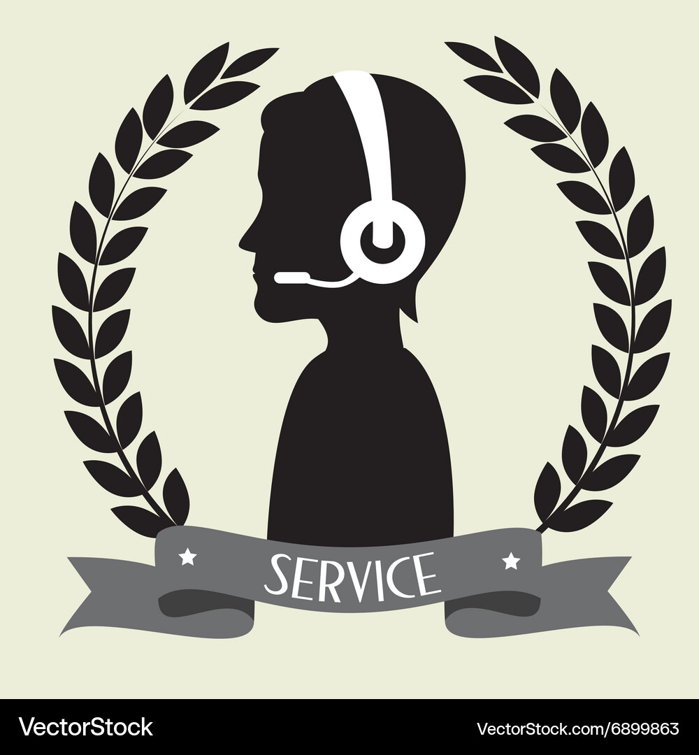Customer service and technical support Royalty Free Vector