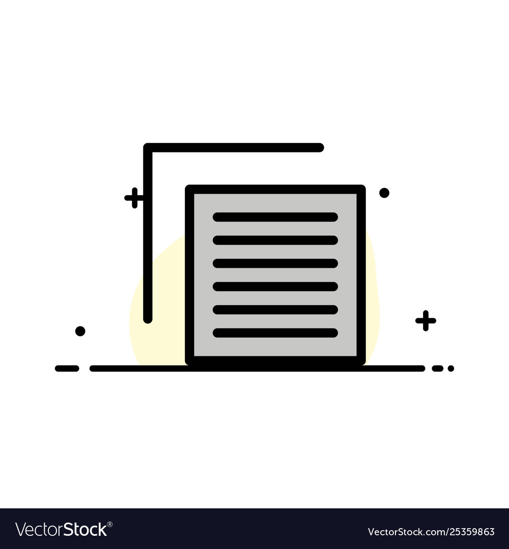 Document file user interface business flat line