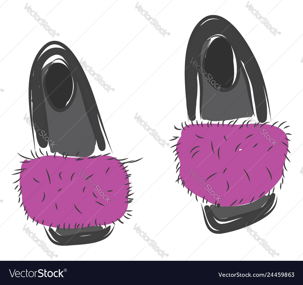 pink fluffy slippers