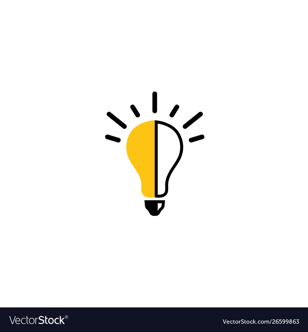 Light bulb symbol design Royalty Free Vector Image