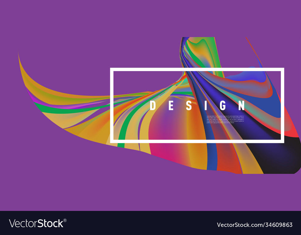 Modern colorful landing page abstract fluid