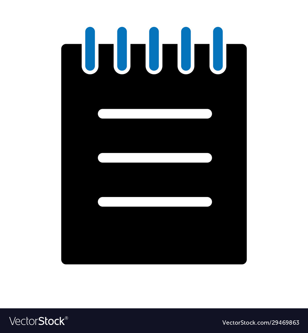 Note pad icon isolated on background