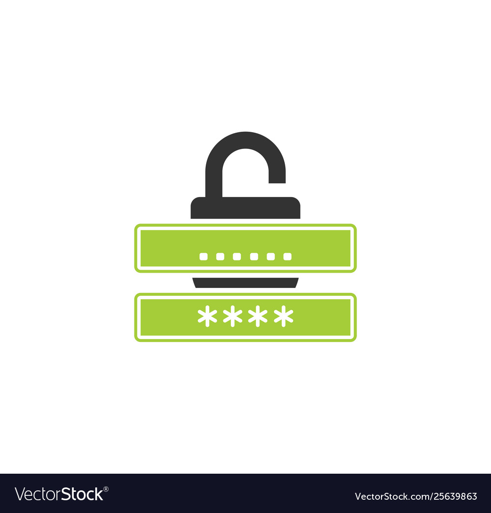 Password related icon on background for graphic