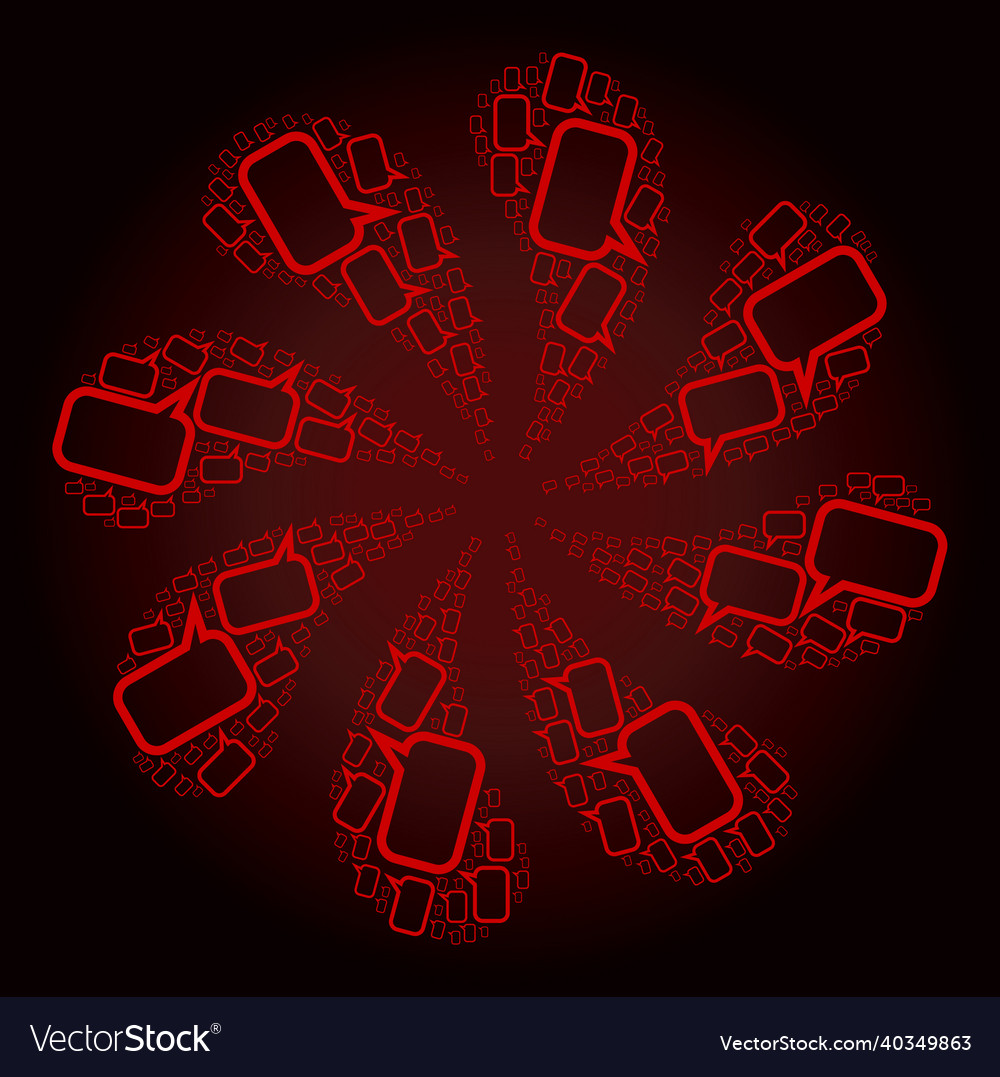 Red blog message icon rotation stream Vector Image Red blog message icon rotation stream