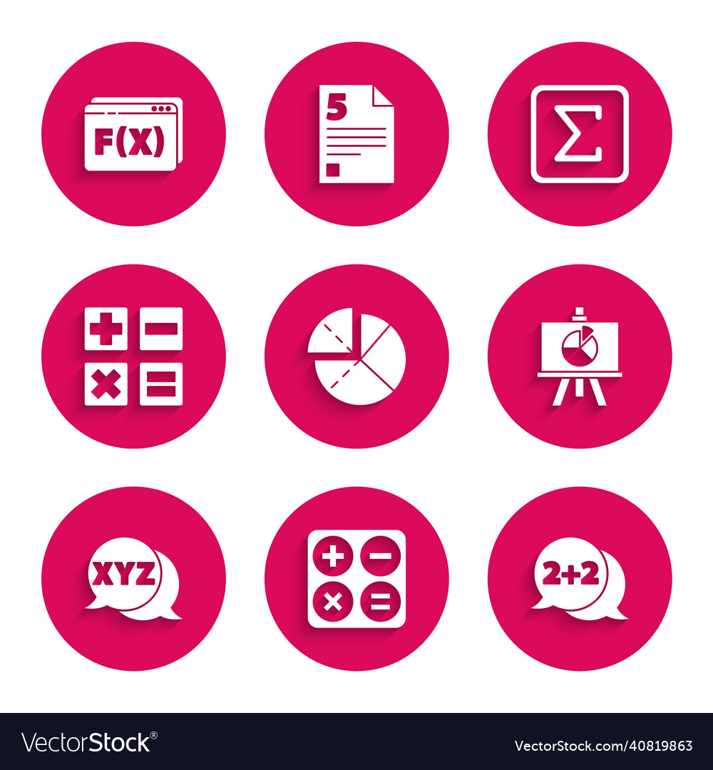 Set graph schedule chart diagram calculator vector image Set graph schedule chart diagram calculator