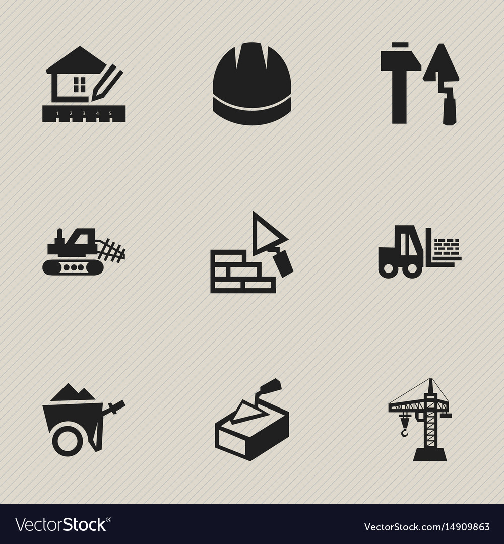 Set of 9 editable structure icons includes