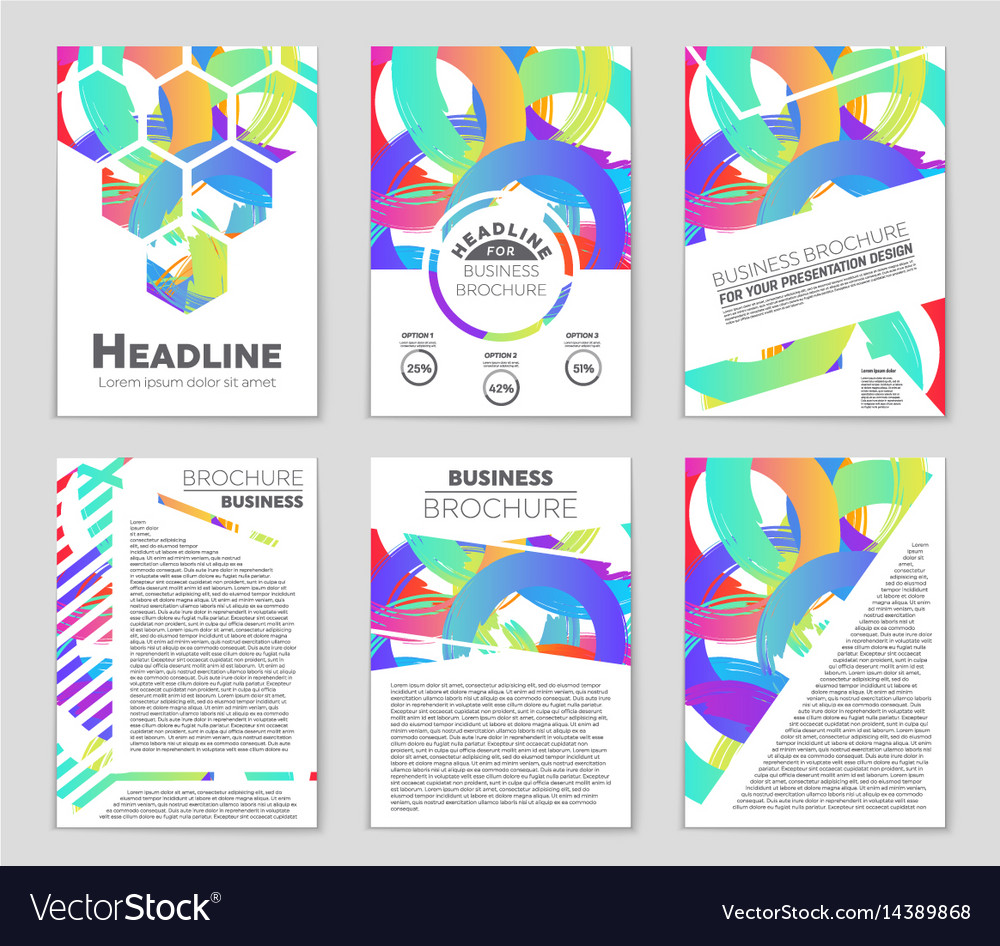 Abstract layout background set for art