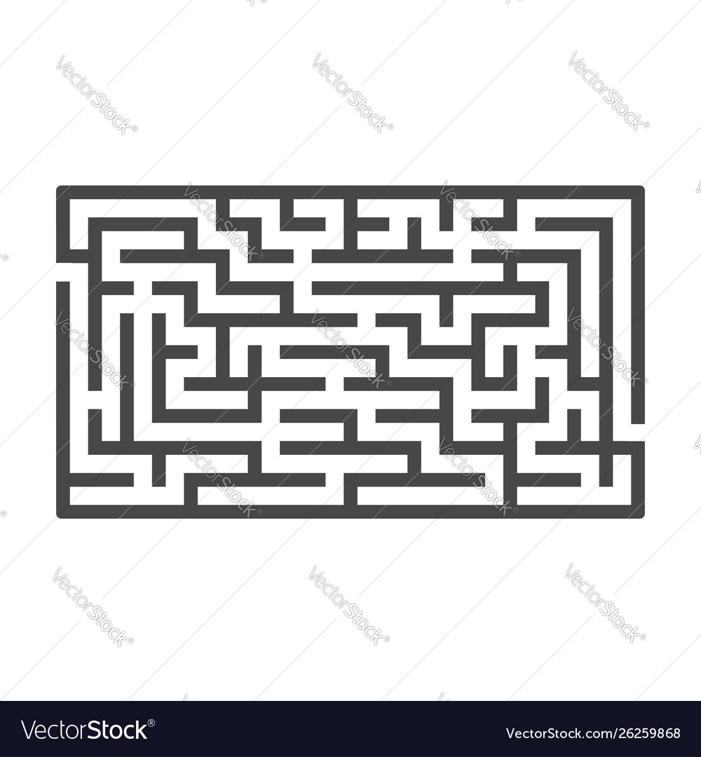 Abstract rectangular maze game for kids puzzle