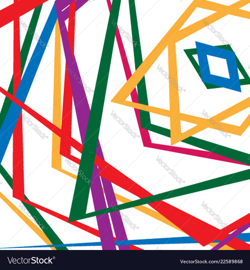 Colorful random edgy pattern overlapping vector image Colorful random edgy pattern overlapping