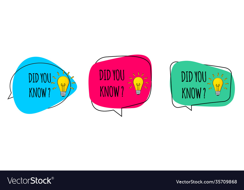 Did you know speech bubble background with idea