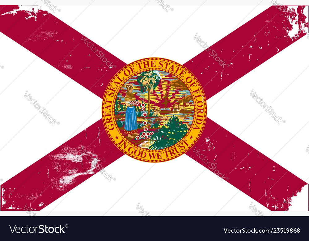 Florida state flag Royalty Free Vector Image - VectorStock