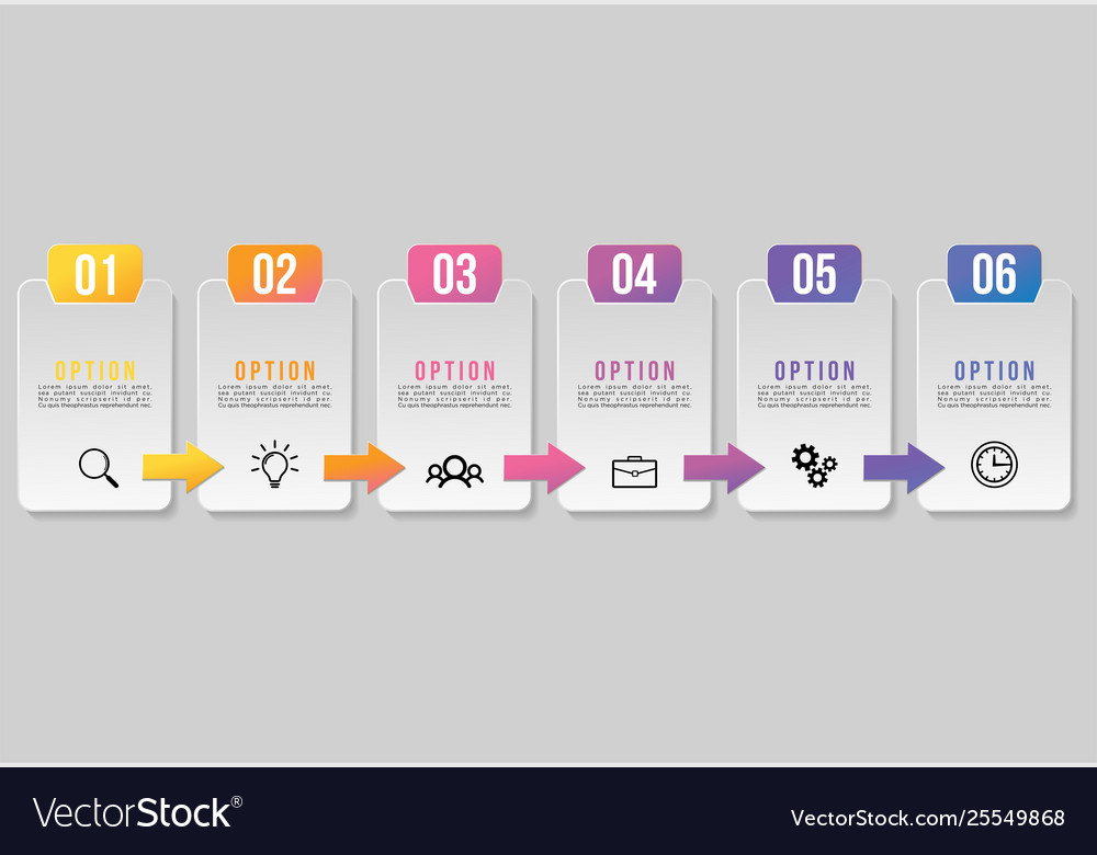 Infographic design template with options steps