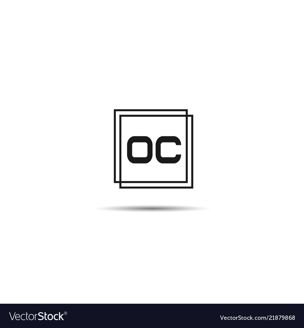 Initial letter oc logo template design