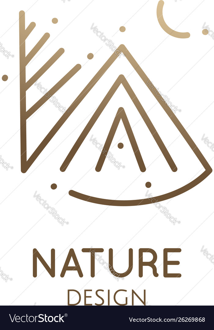 Minimal logo camping tent in nature