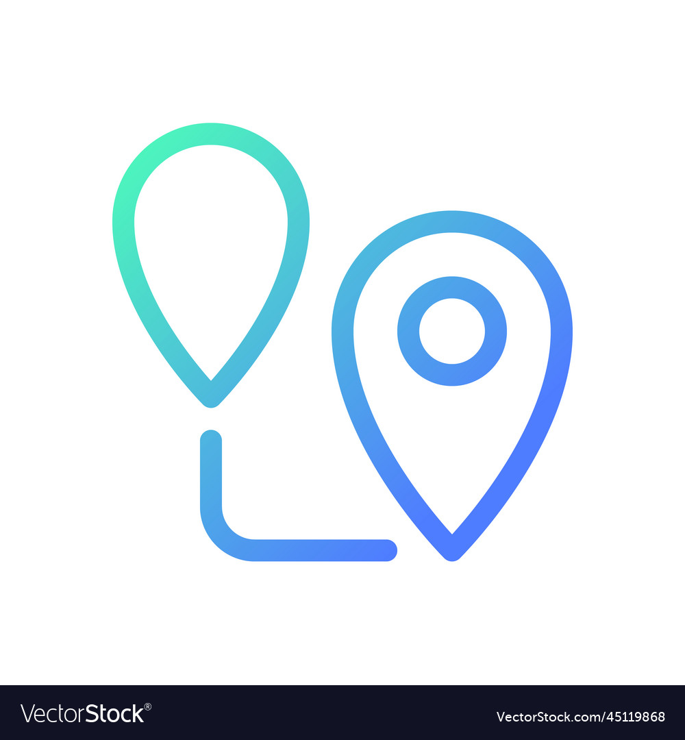 Planning route pixel perfect gradient linear ui vector image Planning route pixel perfect gradient linear ui