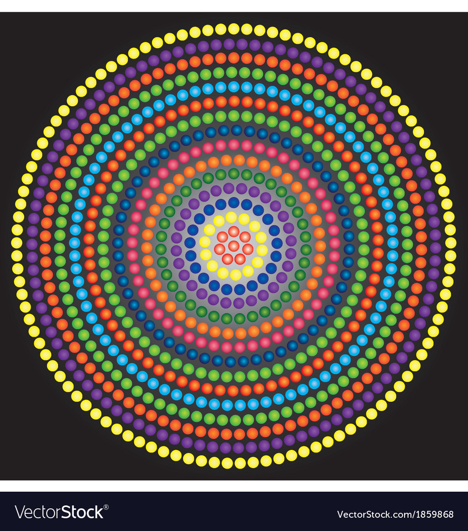 Psychedelic kaleidoscope circle Royalty Free Vector Image