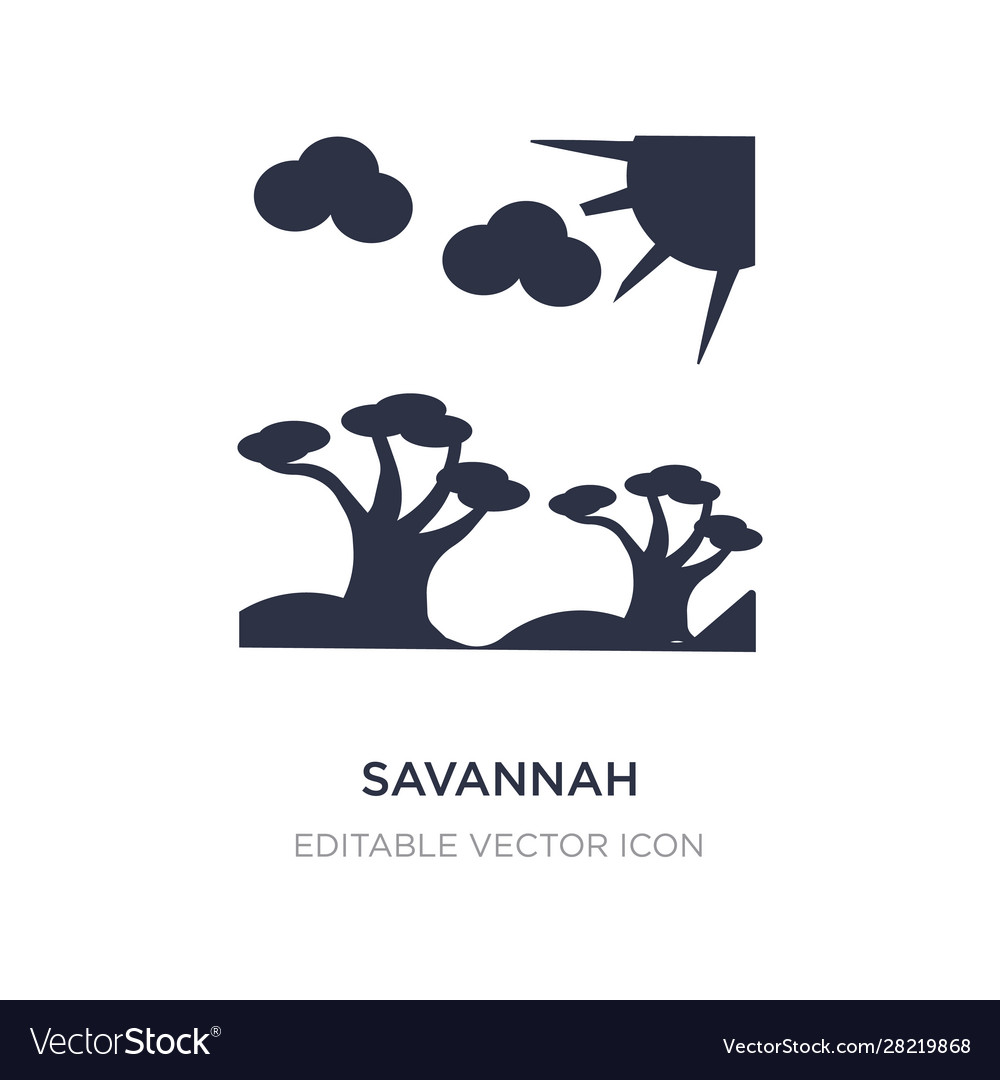 Savannah icon on white background simple element