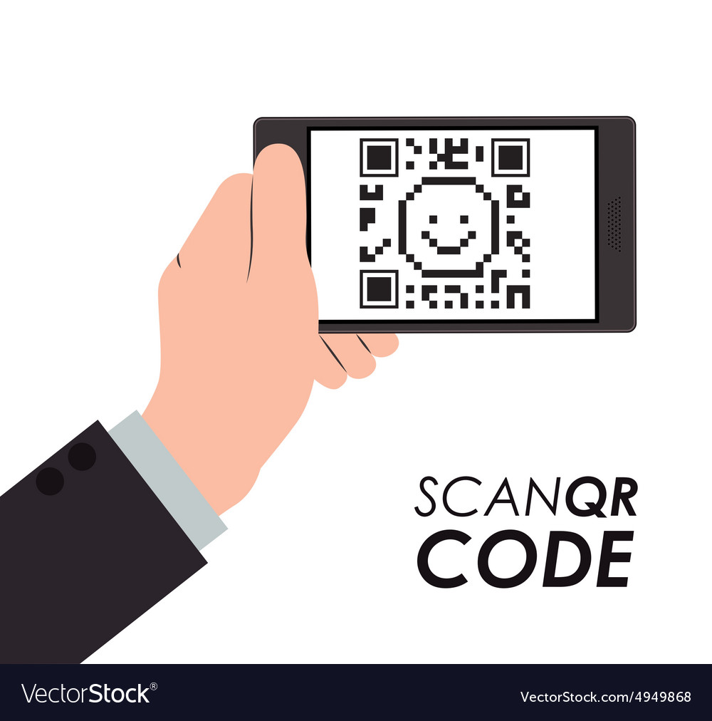 Scan qr code design Royalty Free Vector Image - VectorStock