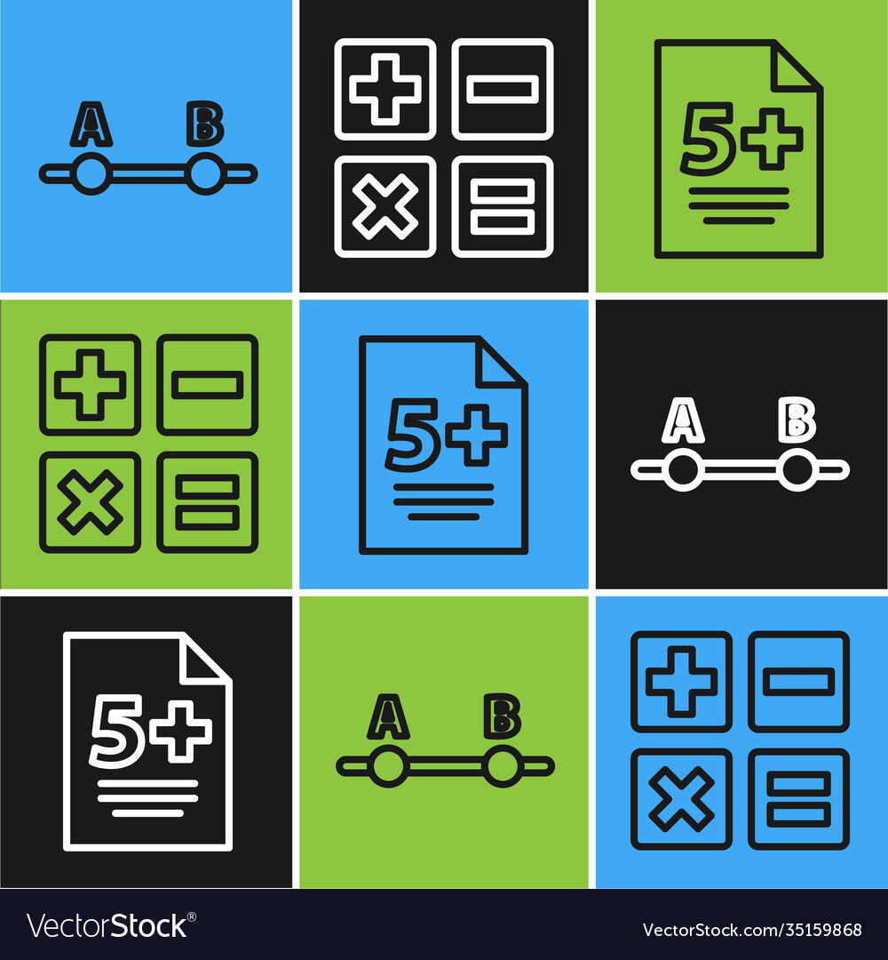 Set line test or exam sheet calculator