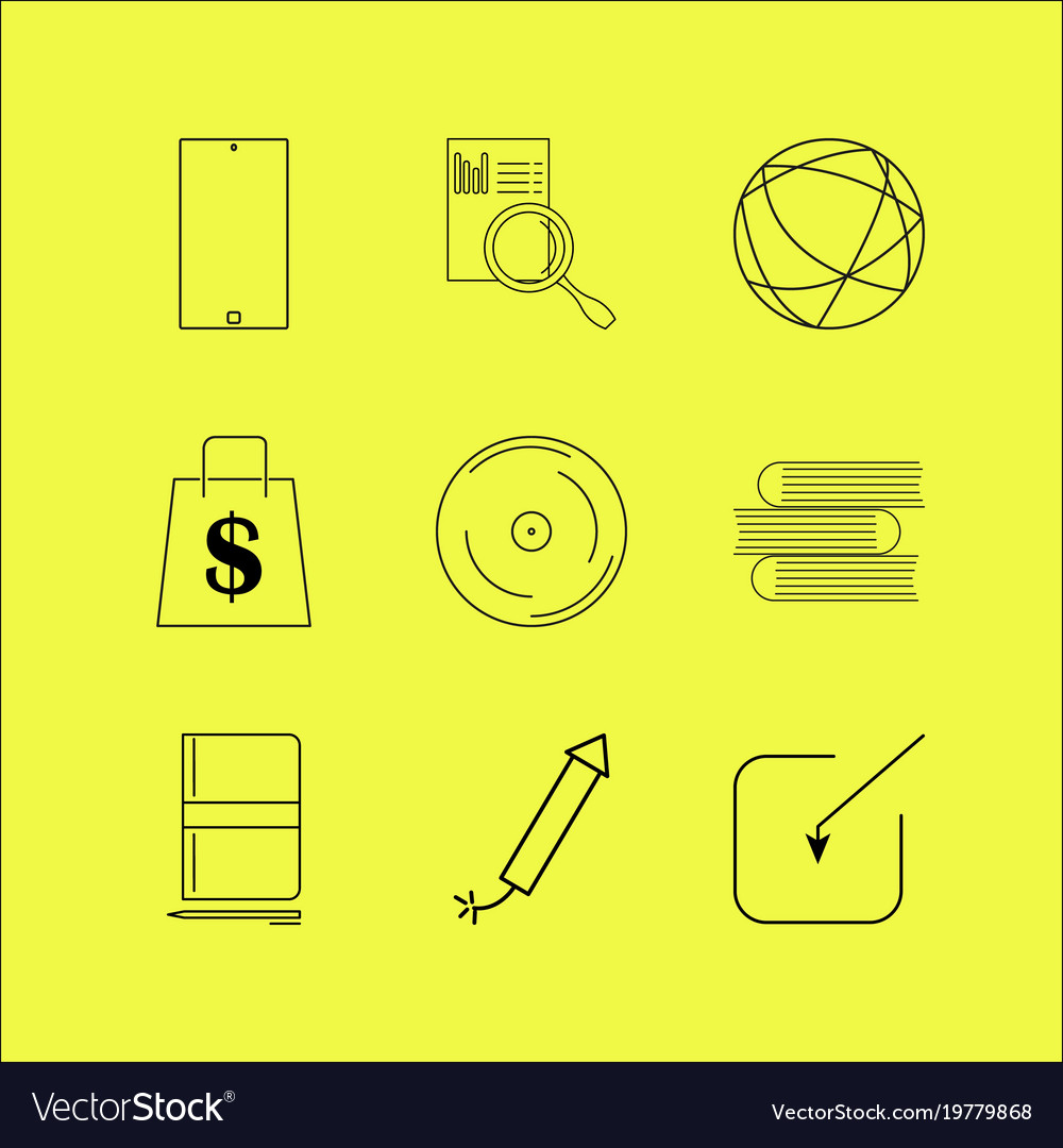 Web linear icon set simple outline icons