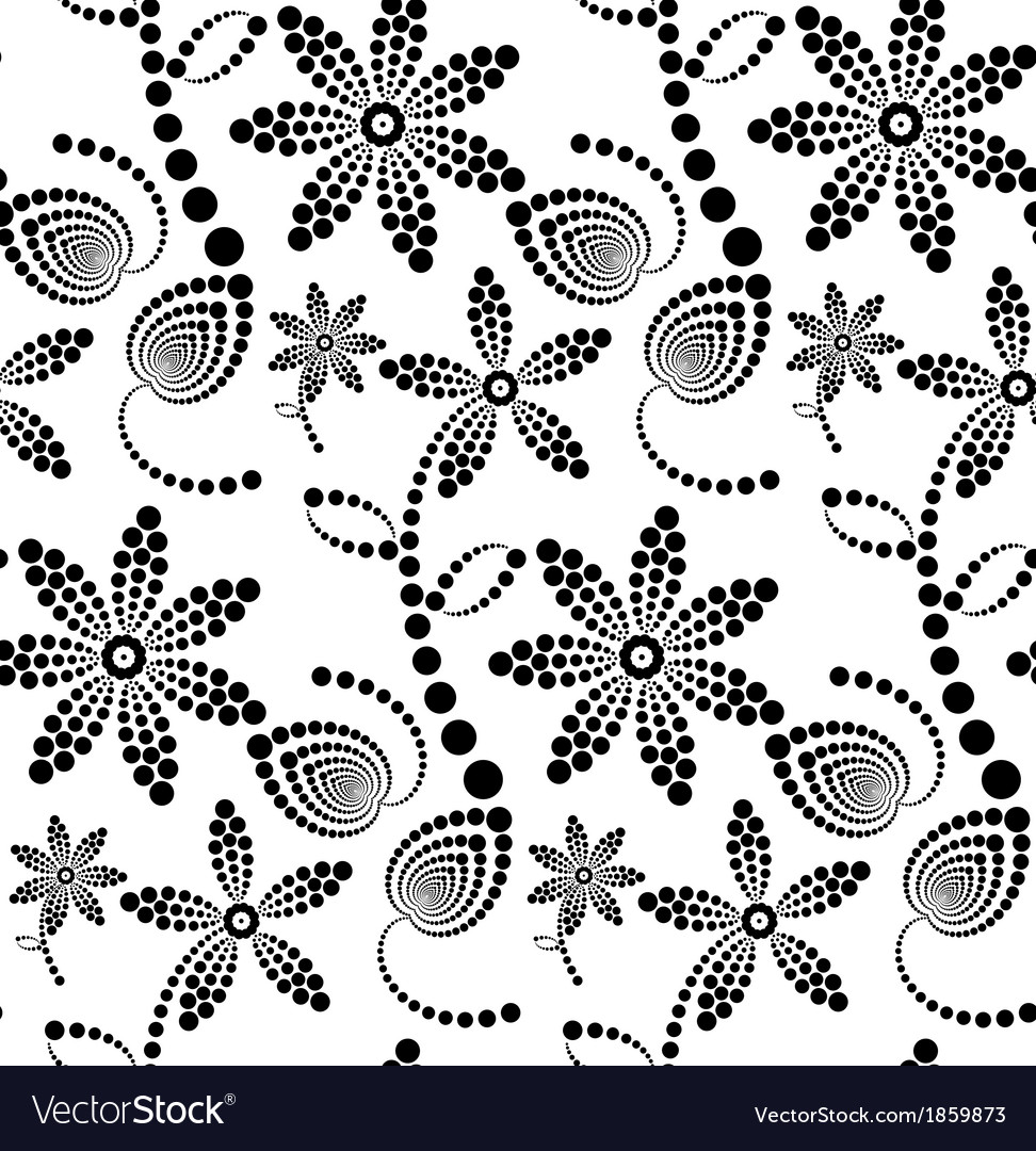 Abstract halftone flower seamless