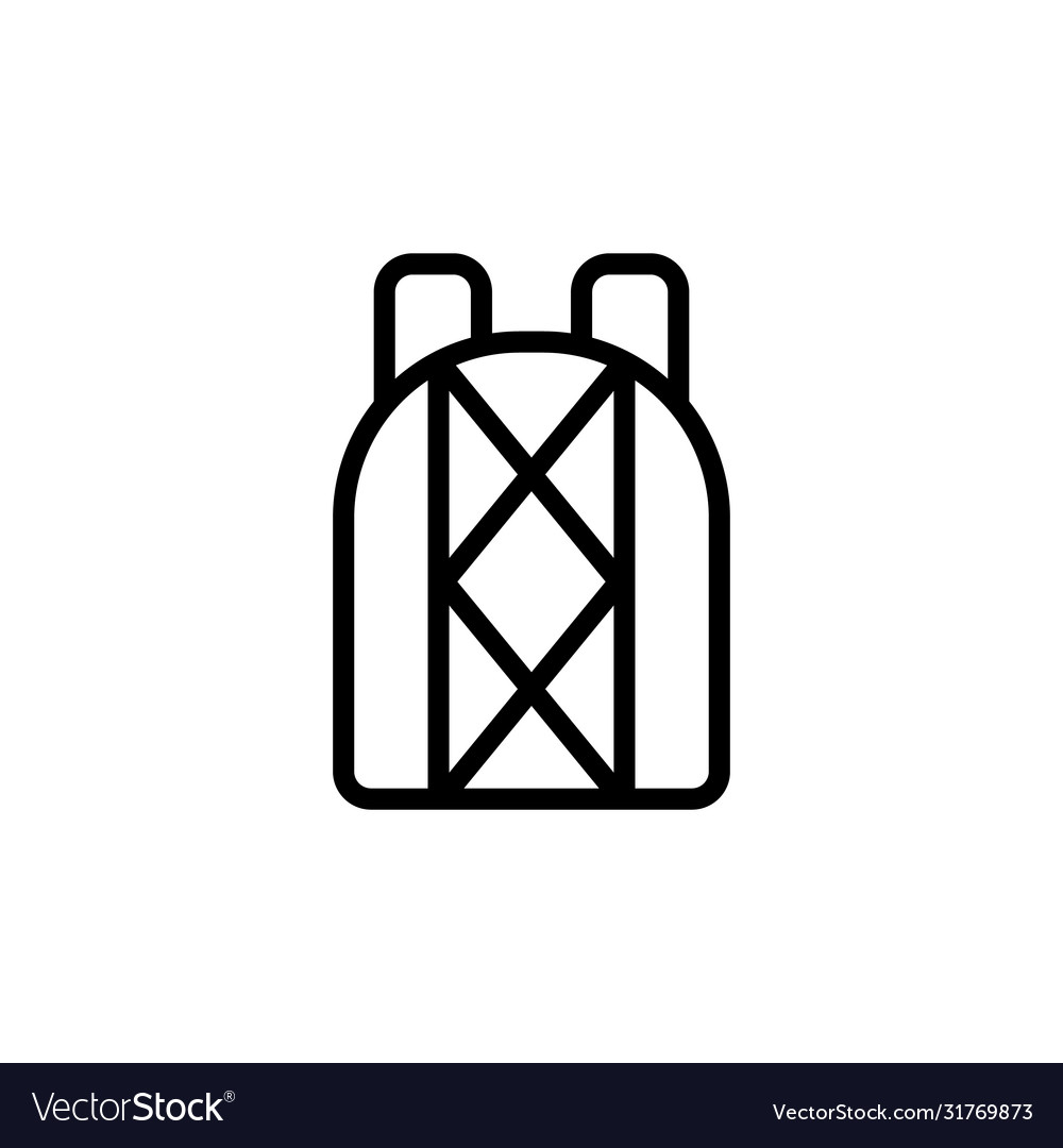 Backpack concept line icon simple element